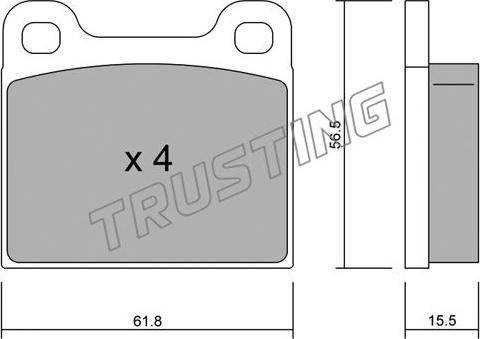 Trusting 003.4 - Гальмівні колодки, дискові гальма avtolavka.club