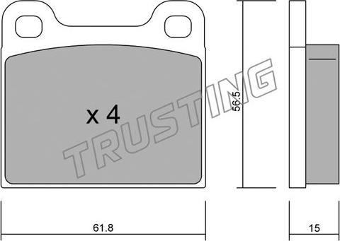 Trusting 003.0 - Гальмівні колодки, дискові гальма avtolavka.club