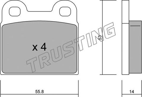 Trusting 002.0 - Гальмівні колодки, дискові гальма avtolavka.club