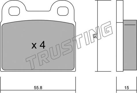 Trusting 002.1 - Гальмівні колодки, дискові гальма avtolavka.club