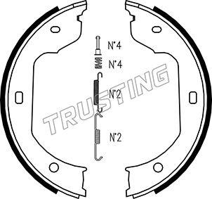 Trusting 019.029K - Комплект гальм, ручник, парковка avtolavka.club