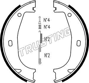 Trusting 019.026K - Комплект гальм, ручник, парковка avtolavka.club