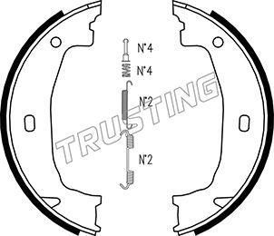 Trusting 019.028K - Комплект гальм, ручник, парковка avtolavka.club