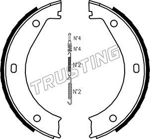 Trusting 019.023K - Комплект гальм, ручник, парковка avtolavka.club