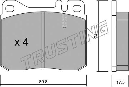 Trusting 013.1 - Гальмівні колодки, дискові гальма avtolavka.club