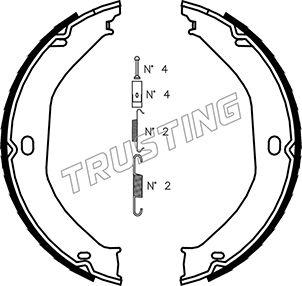 Trusting 088.235K - Комплект гальм, ручник, парковка avtolavka.club