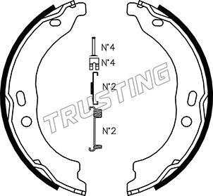 Trusting 034.118K - Комплект гальм, ручник, парковка avtolavka.club