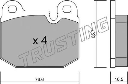 Trusting 029.0 - Гальмівні колодки, дискові гальма avtolavka.club