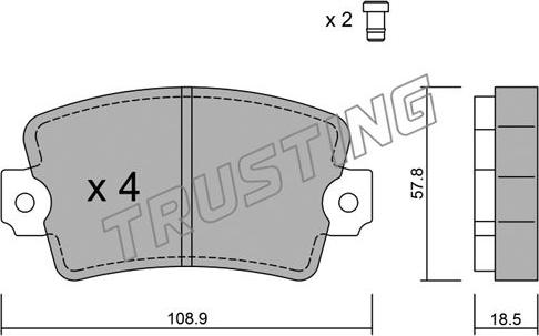 Trusting 193.0 - Гальмівні колодки, дискові гальма avtolavka.club