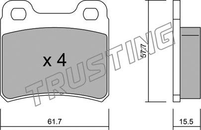 Trusting 143.0 - Гальмівні колодки, дискові гальма avtolavka.club