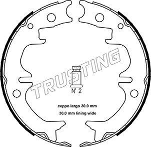 Trusting 115.314 - Комплект гальм, ручник, парковка avtolavka.club