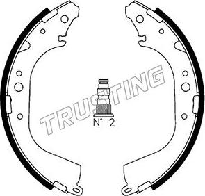 Trusting 115.288 - Комплект гальм, барабанний механізм avtolavka.club