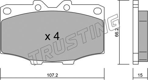 Trusting 111.0 - Гальмівні колодки, дискові гальма avtolavka.club