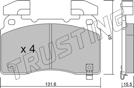 Trusting 1179.0 - Гальмівні колодки, дискові гальма avtolavka.club