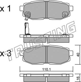 Trusting 892.0 - Гальмівні колодки, дискові гальма avtolavka.club