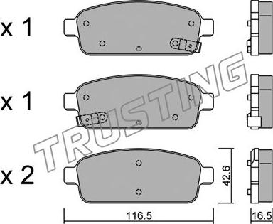 OEMparts 006072728600 - Гальмівні колодки, дискові гальма avtolavka.club