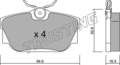 Trusting 355.0 - Гальмівні колодки, дискові гальма avtolavka.club