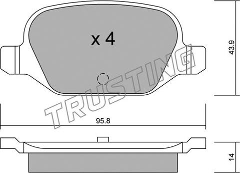 Trusting 333.0 - Гальмівні колодки, дискові гальма avtolavka.club