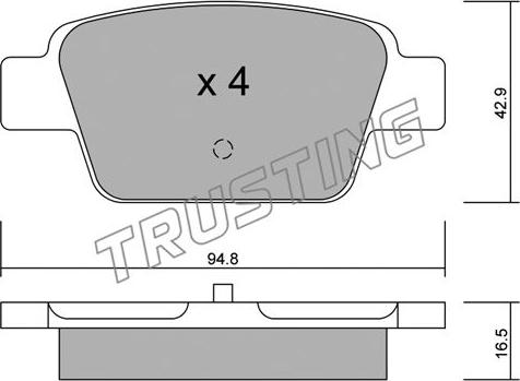 Trusting 332.0 - Гальмівні колодки, дискові гальма avtolavka.club