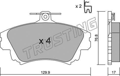 Trusting 295.0 - Гальмівні колодки, дискові гальма avtolavka.club