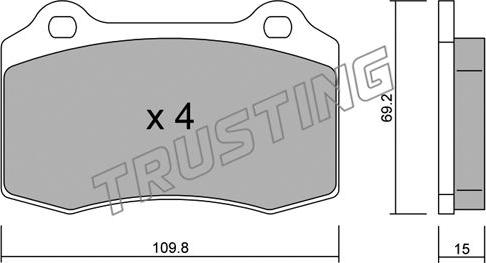 Trusting 260.2 - Гальмівні колодки, дискові гальма avtolavka.club