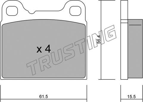 Trusting 209.0 - Гальмівні колодки, дискові гальма avtolavka.club