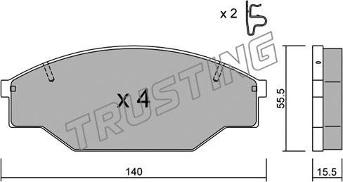 Trusting 236.0 - Гальмівні колодки, дискові гальма avtolavka.club