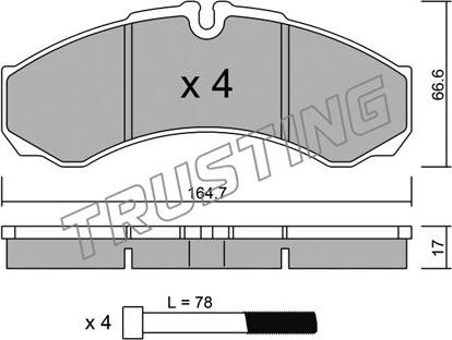 Trusting 221.3 - Гальмівні колодки, дискові гальма avtolavka.club