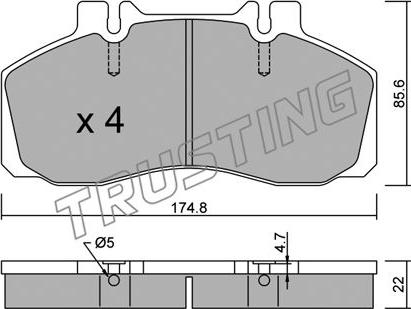 Trusting 275.0 - Гальмівні колодки, дискові гальма avtolavka.club