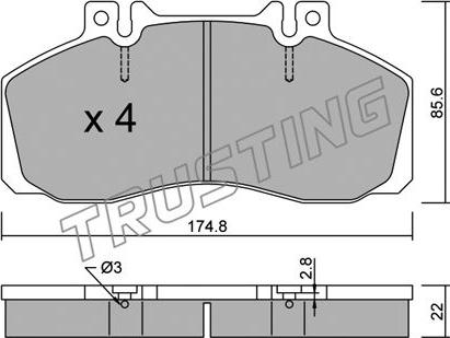 Trusting 276.0 - Гальмівні колодки, дискові гальма avtolavka.club