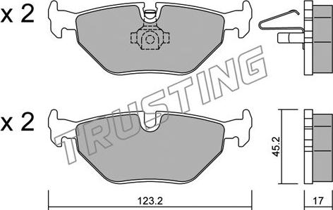 Trusting 270.0 - Гальмівні колодки, дискові гальма avtolavka.club