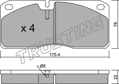 Trusting 278.0 - Гальмівні колодки, дискові гальма avtolavka.club