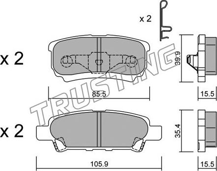 Trusting 753.0 - Гальмівні колодки, дискові гальма avtolavka.club