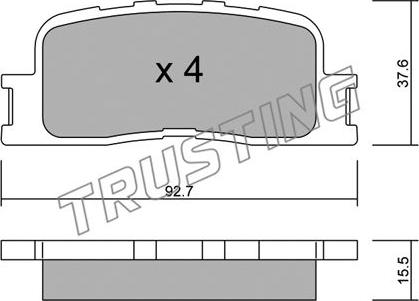 Trusting 769.0 - Гальмівні колодки, дискові гальма avtolavka.club