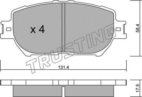 Trusting 767.0 - Гальмівні колодки, дискові гальма avtolavka.club