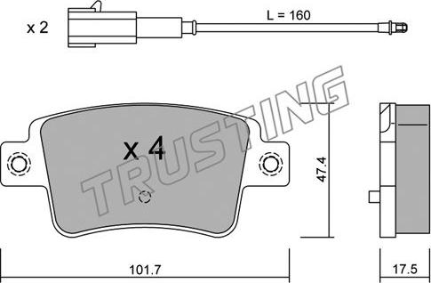 Trusting 721.1 - Гальмівні колодки, дискові гальма avtolavka.club