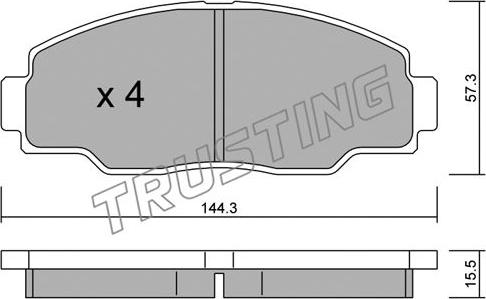 Trusting 771.0 - Гальмівні колодки, дискові гальма avtolavka.club