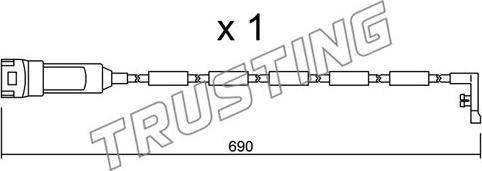 Trusting SU.108 - Сигналізатор, знос гальмівних колодок avtolavka.club