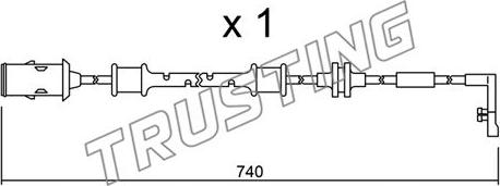 Trusting SU.318 - Сигналізатор, знос гальмівних колодок avtolavka.club