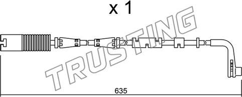 Trusting SU.205 - Сигналізатор, знос гальмівних колодок avtolavka.club