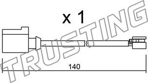 Trusting SU.274 - Сигналізатор, знос гальмівних колодок avtolavka.club