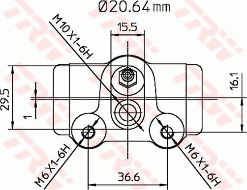 TRW BWF251 - Колісний гальмівний циліндр avtolavka.club