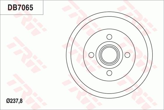 TRW DB7065 - Гальмівний барабан avtolavka.club