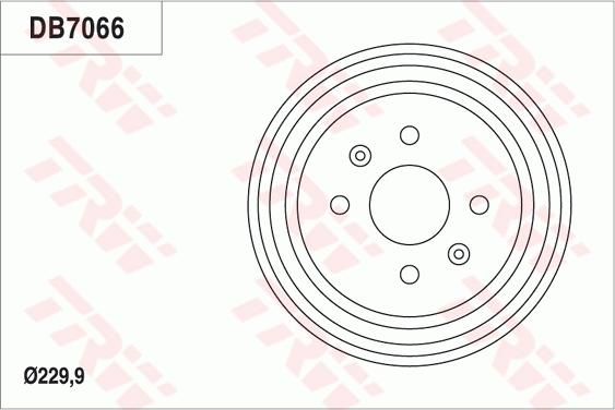 TRW DB7066 - Гальмівний барабан avtolavka.club