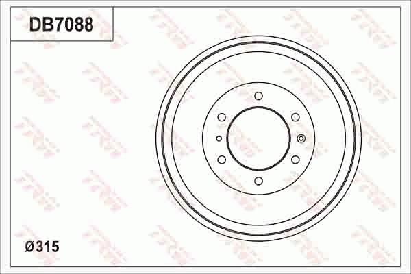 TRW DB7088 - Гальмівний барабан avtolavka.club