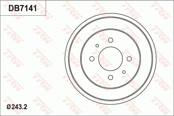 TRW DB7141 - Гальмівний барабан avtolavka.club