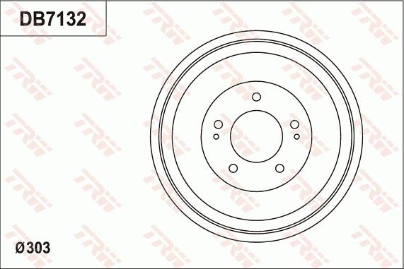 TRW DB7132 - Гальмівний барабан avtolavka.club