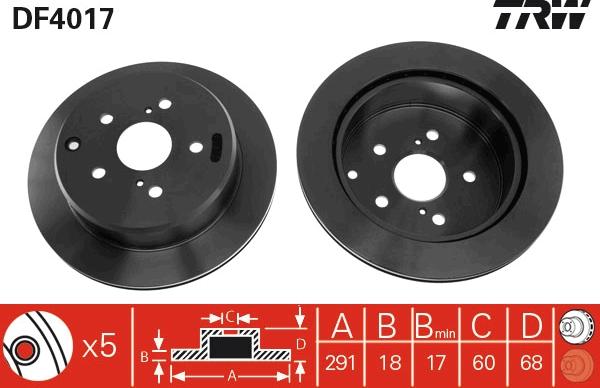 TRW DF4017 - Гальмівний диск avtolavka.club