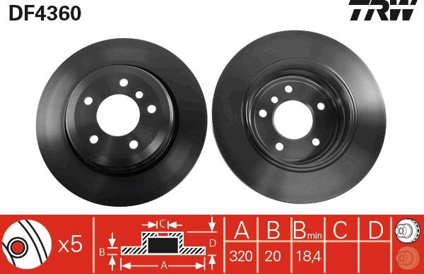 TRW DF4360 - Гальмівний диск avtolavka.club