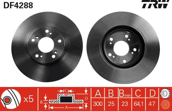 TRW DF4288 - Гальмівний диск avtolavka.club